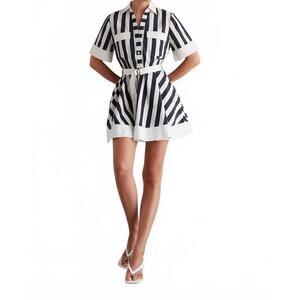 NEW JS71 yana dress in black/white stripe